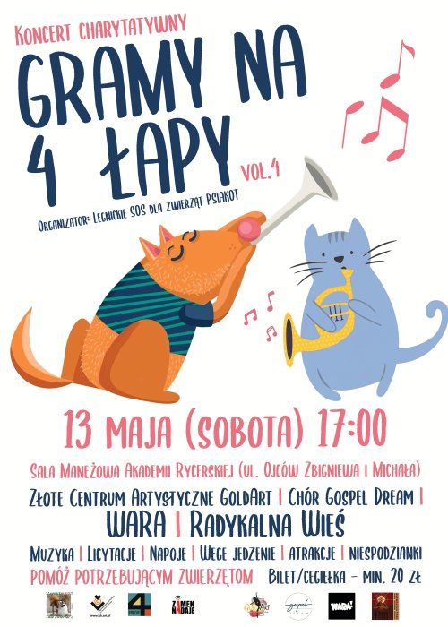 Grafika promujca koncert Gramy Na 4 apy